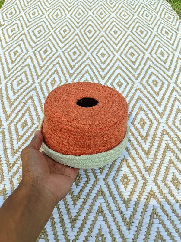 Jute Orange tissue box