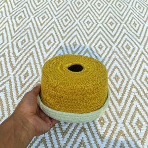 Jute Yellow tissue box