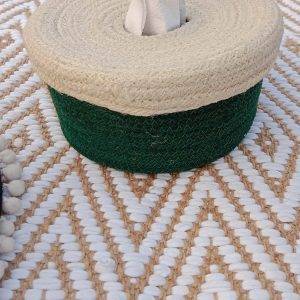 Jute Green tissue box